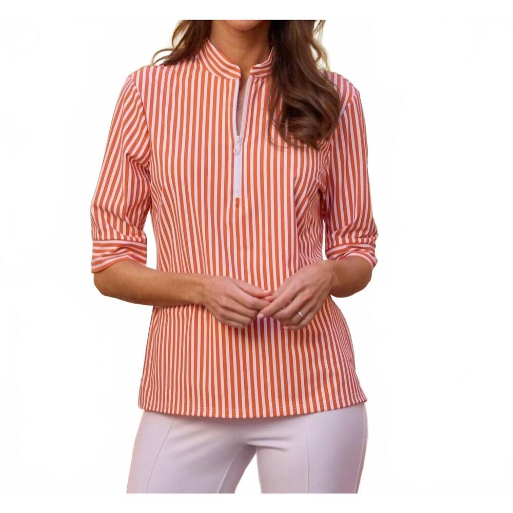 NEW JUDE CONNALLY juliette top in coral stripe